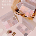 xixi, soft glow, beautiful eyes, seven-color eyeshadow palette, matte pearlescent color development, no flying powder, not easy to smudge, mixed milk chestnut. 