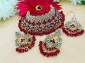 Jewellery Set 3 Part-Necklace, Earrings & Tikli - Necklace For Girls - Necklace For Girls. 