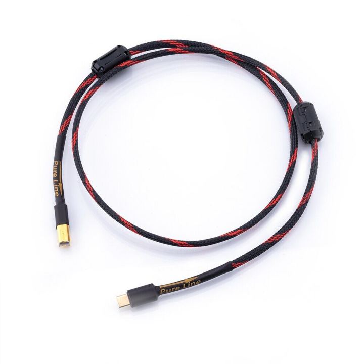 PURELINE%20HiFi%20Sliver%20Plated%20USB%20C%20To%20B%20Cable%20USB%20Type%20C%20To%20B%20Audio%20Data%20Cable%205N%20DAC%20Mobile%20Phone%20Thunderbolt%20DAC%20Cable%20High-quality%20OTG%20Digital%20coaxial%20decoder%20-%20Image%204