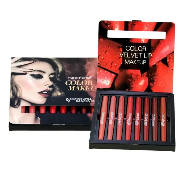 Heng%20Fang%20(2%20in%201)%20Multi%20Color%20Velvet%20Lipliner%20&%20Lipstick%20-%201.7g%20x%208%20Pcs%20-%20Image%202