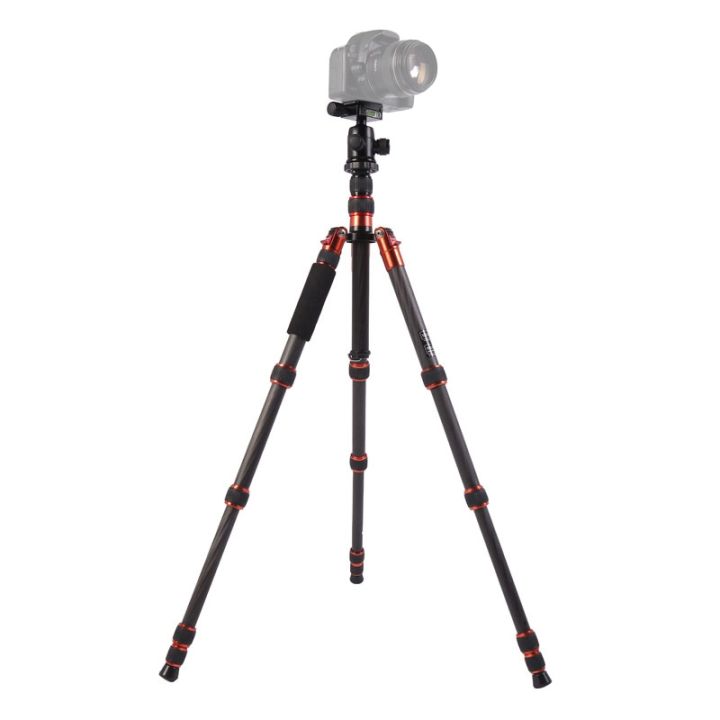 Triopo GT-2505x8.C Adjustable Portable Carbon Fiber Tripod with B-1 Aluminum Ball Head for Canon Nikon Sony DSLR Camera