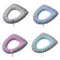 Winter Warm Toilet Seat Cover Mat Bathroom Toilet Pad Handle Thicker Toilet Cushion Closestool Soft Washable With Seat Warm W4L0.