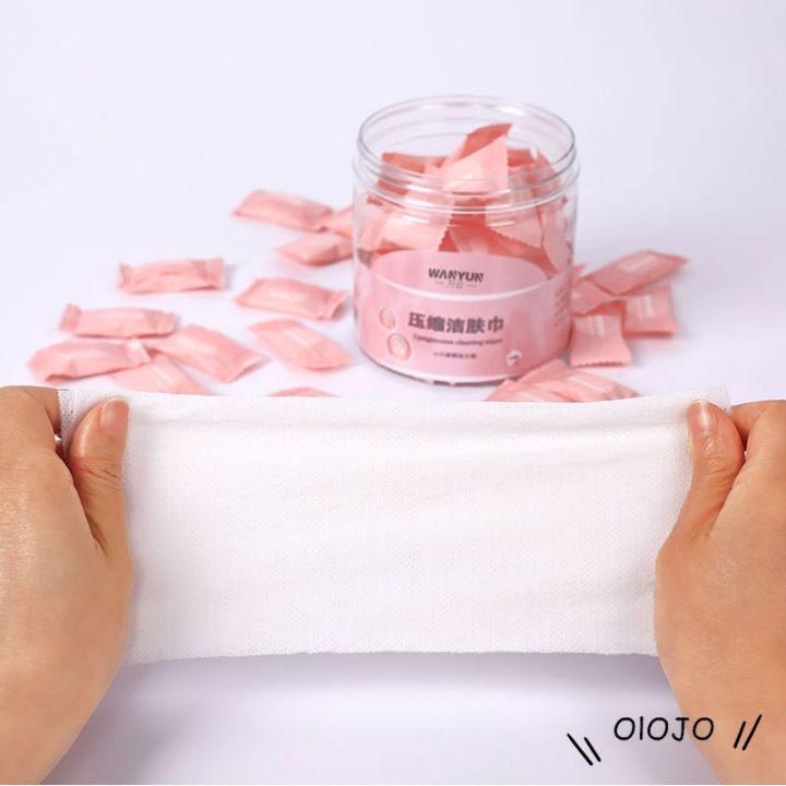 Disposable%20And%20Portable%20Non-Woven%20Cloth%20Cleansing%20Compressed%20Face%20Towel%20With%20Marshmallow%20Shape%20OLO%20-%20Image%204