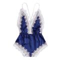 Silk Solid Satone Bikini Night Dress With Lace Work. 