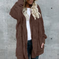 Winter Women Thick Faux Fur Hooded Coat Long Sleeve Outwear. 