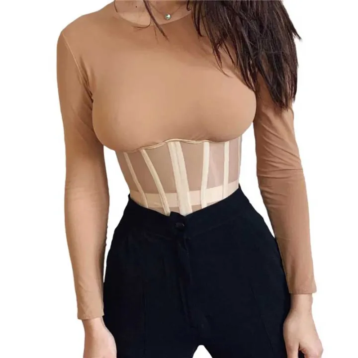 Women%20Mesh%20Corset%20Short%20Waist%20Belt%20Elastic%20Corset%20Bodycon%20Waspie%20Belts%20Fashion%20Wide%20Waist%20Belt%20Ladies%20Clothing%20Accesoories%20-%20Image%205
