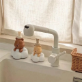With Refillable Containe Shampoo Pump Bottle Fun and Functional Bathroom Accessory 250ml Milk Tea Color.