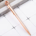 1Piece Lytwtw's Crystal Shiny Metal Crown Ballpoint Pen Interesting Ball Ballpoint Pen School Stationery School Office Supplies.