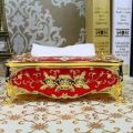 Universal Luxury European Style Acrylic Tissue Box Tissue Box - Golden (Premium quality).