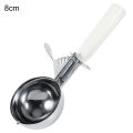 Stainless Steel Fruit Mash Ice Cream Ball Scoop with Plastic Handle Kitchen Tool. 