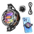 FS03 2 In 1 Phone Cooler With Clip, Cellphone Radiator Cooling Chip, Smartphone Cooling Technology With Power Cable For Live Streaming, Outdoor Vlog, Mobile Gaming. 
