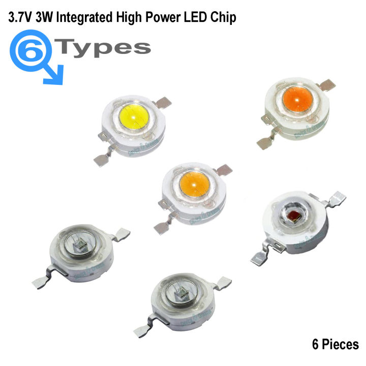 3.7V%203W%20Integrated%20High%20Power%20LED%20Chip%20White,%20Warm,%20Yellow,%20Red,%20Green,%20Blue%20-%20Image%202