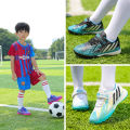 New Children's Football Shoes Boys and Girls Primary School Students Velcro Soccer Shoes Broken Nail Training Shoes Sports Sneakers. 