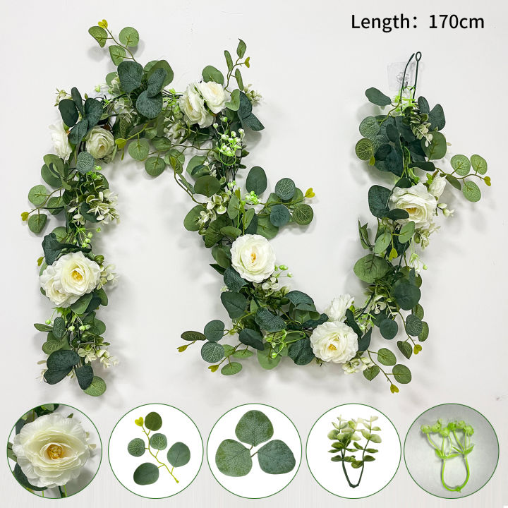 Happy%20night%201pc%20Artificial%20Eucalyptus%20Leaves%20Greenery%20Garland%20Faux%20Plant%20Spring%20Vines%20with%20White%20Flowers%20Berries%20for%20Wedding%20Home%20Party%20Deco%20-%20Image%203