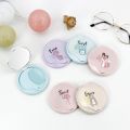 1 Pc Portable Mini Pocket Makeup Mirror for Girls - Portable Folding Makeup Fashion Cute Mirror for Female Gift/ Plastic Folding Make Up Round Pocket Mirror With Comb (Random Style) - Mirror..