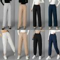 Women Casual Warm Pants Padded Quilted Thermal Trousers Elastic Waist Sweatpants Winter. 