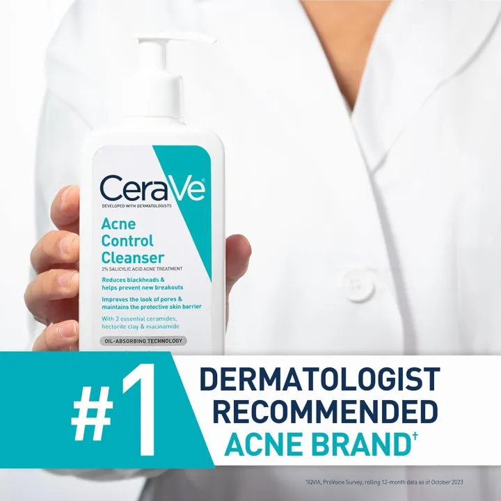 CeraVe Acne Control Cleanser – 2% Salicylic Acid Acne Treatment 236ml