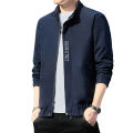 Men's Casual Jacket Coat Autumn and Winter New Korean Style Fashion Brand Handsome Workwear Fleece-lined Thickening Stand Collar Men's Jacket.