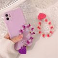 Crystal Love Heart Lanyard for IPhone Anti-Lost Bracelet for Samsung Mobile Phone Case Wrist Strap Car Keychain Cute Phone Charm. 