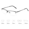 Unisex Metal Half Frame Minus Glasses Vintage Retro Men's Business Myopia Eyeglasses Finished Optical Near Sight Eyewear Diopter. 