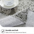 Round Tablecloth 47/59/39 Inch Linen Dining Room Table Cover Washable Table Cloth Decorative Table Cover for Indoor and Outdoor. 