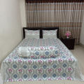 AC HOME TEX King Size Bed Sheet With Two Pillow Covers.