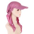 Muslim Hijab Turban Hat for Women Girls Baseball Cap Sun Hats Headscarf Scarf Cap Solid Color Fashion Women Soft scarves.