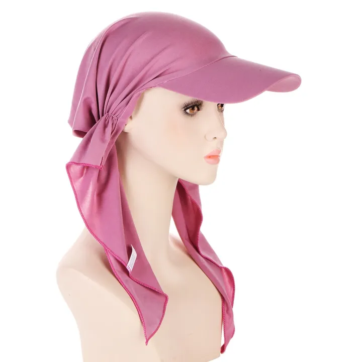 Muslim%20Hijab%20Turban%20Hat%20for%20Women%20Girls%20Baseball%20Cap%20Sun%20Hats%20Headscarf%20Scarf%20Cap%20Solid%20Color%20Fashion%20Women%20Soft%20scarves%20-%20Image%204