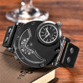 Oulm Fashion and Trendy Men's Watch Dual Time Zone Personalized Sports Quartz Men's Watch Wholesale for Foreign Trade 9591.