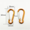 10pcs M6 Color Carabiners Aluminum Alloy Carabiner Spring Snap Clip Hooks Keychain Climbing Carabiner for Keys Camping Tools.