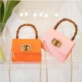 Small Women Jelly Bag PVC Handbag Purse Design Solid Crocodile Pattern Crossbody Shoulder Bags Chain Small Hand Bags Lady.