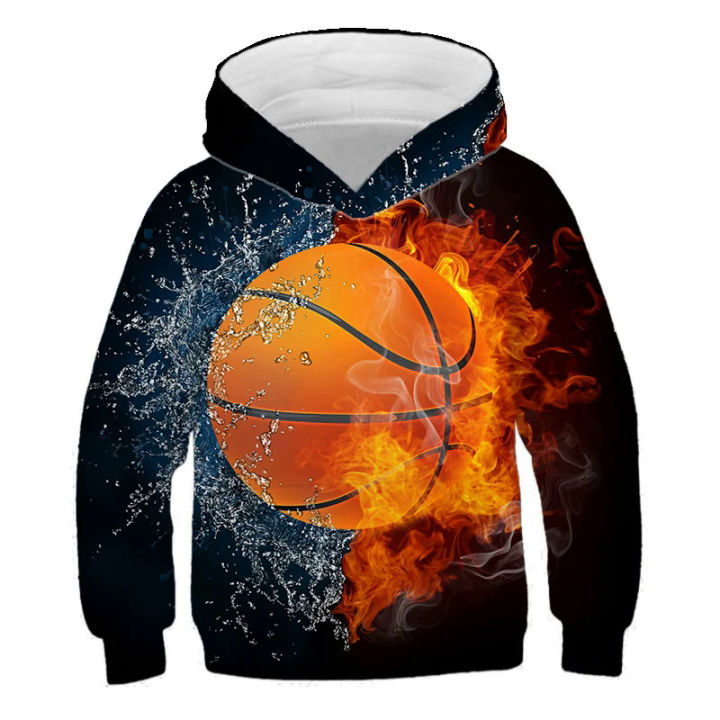 Hoodies 3D print basketball sweatshirts Boys Girls hooded sweatshirts Kids Fashion Street Harajuku pullovers tracksuits coat