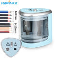 Tenwin New Two-hole Electric Automatic Pencil Sharpener Switch Pencil Sharpener Home Office School Supplies Stationery Art. 