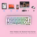 GamaKay LK67 Wired Bluetooth 2.4GHz Triple Mode Keyboard Customized Kit RGB Hot Swappable 65% Programmable Keyboard Kit PCB Mounting Plate Case with Rotate Button. 
