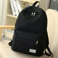 Korean Style Men's Black Bag Backpack Travel Bags Female Junior High School Student Elementary and Middle School Student Schoolbags Men's Fashion.