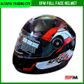 Full Face Bike Helmet SFM High Speed in Black and White Graphics - Easy To use and Clean, A Unique Choice For Bikers.