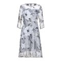 Floral Print Party Dress Summer Wedding Cocktail Prom Gown Elegant Women's Dresses Long Sleeve Mesh Midi Dress Female Vestidos. 