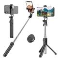XT-02 S03/R1 Bluetooth Wireless Remote Selfie Stick Holder Extendable Foldable Handheld Monopod Selfie Stick with Tripod Stand. 