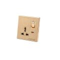 Super Star Glamour 13A 3 Pin Multi Function Combined Socket with Switch 3Pin Electrical Wall Outlet with Indicator.