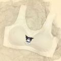 Sanrio Sports Bra Hello Kittys Kuromi Kawaii Anime Print Sports Underwear Simple Comfortable Brassiere Bra Panties Set Girl Gift. 