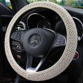 【 Honda Leather Car Steering Wheel Cover Manibela Civic BRIO City Accord Jazz CRV FS008. 