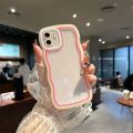 Case For OPPO A71 A74 A95 A76 A96 A83 A52 A72 A92 A5 2020 A9 2020 A93 Cover Candy Bumper Transparent Phone Case Soft Wavy Lines. 
