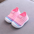 Summer Soft Breathable Baby Shoes Knitting Mesh Anti-Slip Sole Infant Flats. 