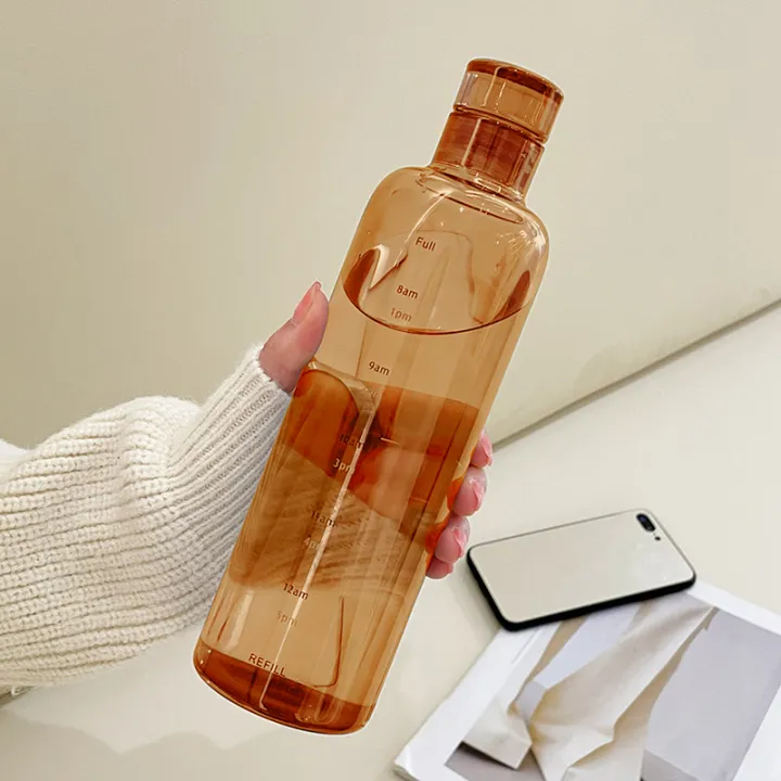 HIFUAR%20500/700ml%20Large%20Capacity%20Plastic%20Bottle%20With%20Time%20Marker%20Cover%20For%20Water%20Drinks%20Birthday%20Gift%20Transparent%20Milk%20Juice%20Simple%20Cup%20-%20Image%209