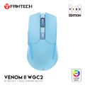 FANTECH WGC2 VENOM II VIBE  2.4G Wireless Gaming Mouse Pixart 3212 2400DPI RGB Rechargeable Mouse Ergonomic Mice Gaming Gammer For Laptop PC Blue. 