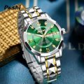 POSHI Men's Watch Date Week Fashion Watch Men Original Waterproof Non-mechanical Luminous Dual Calendar Quartz Wristwatch. 