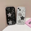Korean 3D Glitter Star Sparkling Diamond Transparent Phone Case For iPhone 15 Pro Max 13 12 14 Pro 11 XS XR Cute Y2K Clear Cover. 