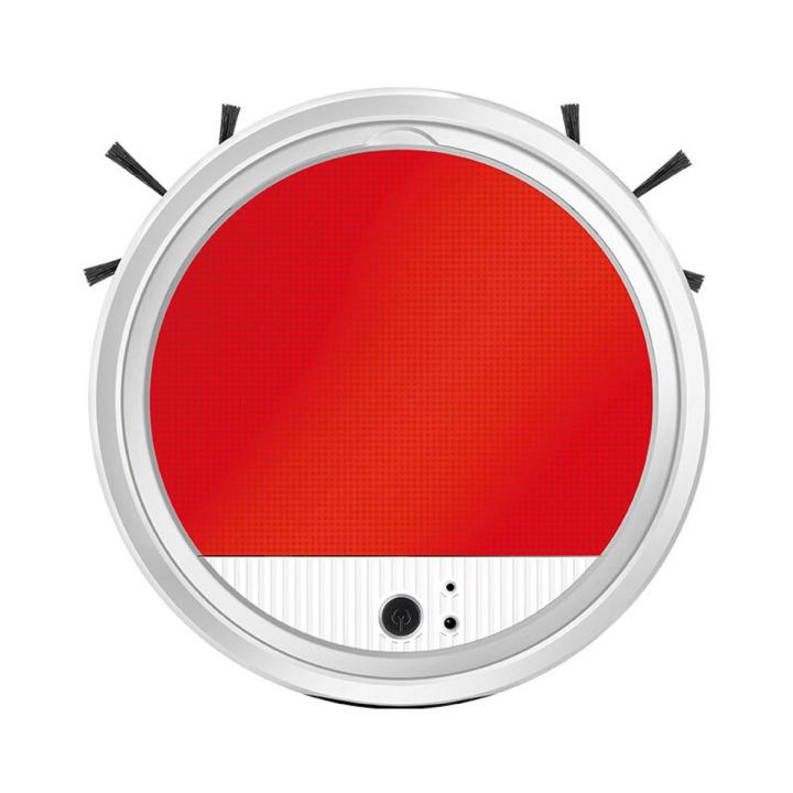 Wireless 3 in 1 Sweeping Robot Auto Rechargeable Vacuum Cleaner Home Automatic Dry Wet Cleaning Multifunctional Smart Robot-White Red