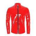 Thoshine Brand Spring Summer Men Patent Leather Jackets Thin Shiny Male Fashion PVC Faux Leather Shirts Shaping Glossy Plus Size.