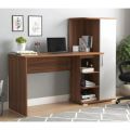 Modern Home Office Computer Table Study Table Laptop Desk With Shelves White Color Finish - Computer Table.